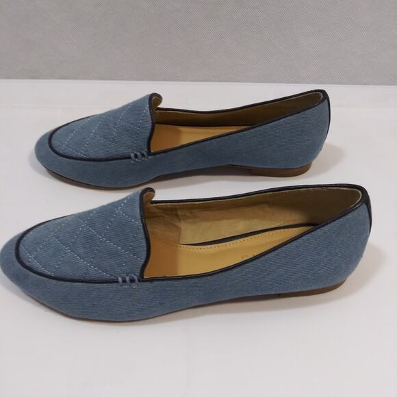 Talbots Ryan Denim Quilted Loafers Size 7.5 - Picture 6 of 10